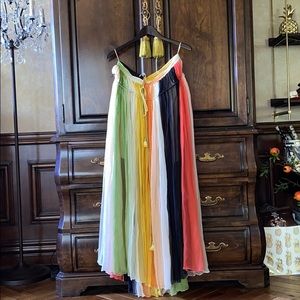 Chloe rainbow-striped maxi skirt